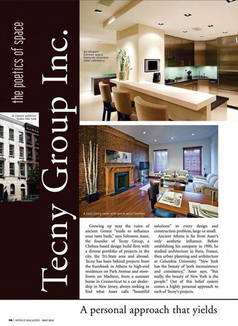 Elegant urban apartment interiors showcasing modern design and architecture by tecny group inc.